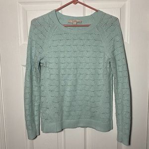 LOFT Mint Long Sleeve Knit Sweater Size Small